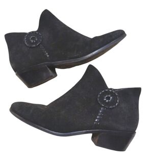Jack Rogers Black Suede Booties Womens Size 7 Ankle Boots
